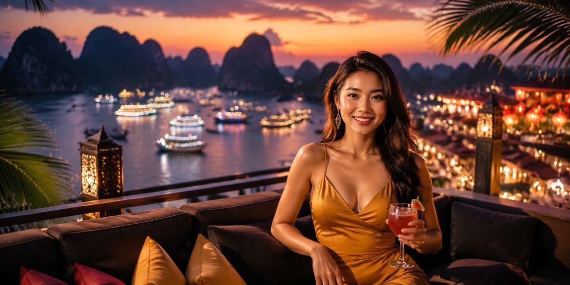 Chợ đêm Vịnh Hạ Long lung linh ánh đèn tạo nên khung cảnh giải trí và cá cược trực tuyến về đêm